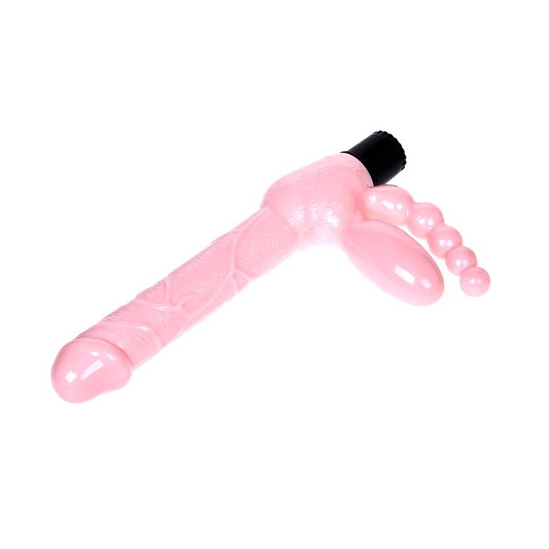 Podwójne dildo z wibracjami stymulacja anusa 25 cm